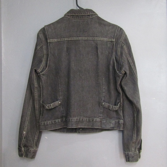 🤡HP🤡 Nautica Boy's Black Denim Jean Jacket SZ L - Picture 3 of 4